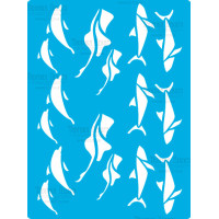 Трафарет многоразовый 15x20 см Морские животные №373