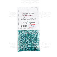 Набір паєток, перли бірюзові половинки
