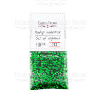 Набор пайеток, Жемчуг половинки зеленые