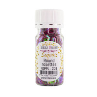 Пайетки Розетки вишневые с радужным перламутром №208