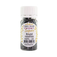 Паєтки Розетки чорні з райдужним перламутром №231