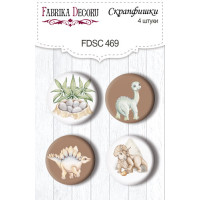 Скрапфишки набор 4шт Dinosauria №469