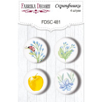 Скрапфішки набір 4шт Funny fox boy №481