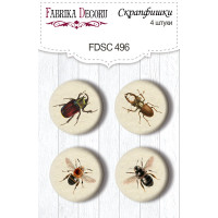 Скрапфішки набір 4шт Summer botanical diary №496