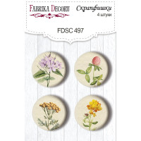 Скрапфишки набор 4шт Summer botanical diary №497