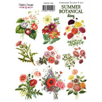 Набір наклейок (стікерів) 9 шт Summer botanical diary №190 Літній Ботанічний Щоденник