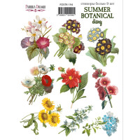 Набір наклейок (стікерів) 9 шт Summer botanical diary №194 Літній Ботанічний Щоденник