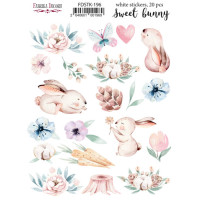 Набір наклейок (стікерів) 20 шт Sweet bunny №196 Солодкий Кролик