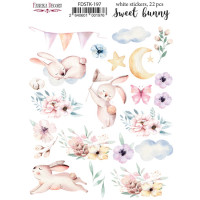 Набір наклейок (стікерів) 22 шт Sweet bunny №197 Милий Кролик