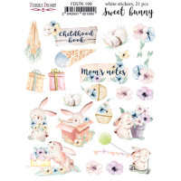Набір наклейок (стікерів) 21 шт Sweet bunny №199 Милий Кролик