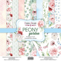 Набір скраппаперу Півоновий Сад Peony garden 30,5x30,5 см, 10 листів