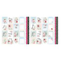 Набор полос с картинками для декорирования Peony garden 5 шт 5х30,5 см