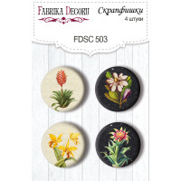 Скрапфішки набір 4шт Botany exotic №503