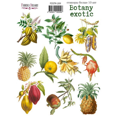 Набор наклеек (стикеров) 10 шт Botany exotic №209 Ботаническая Экзотика