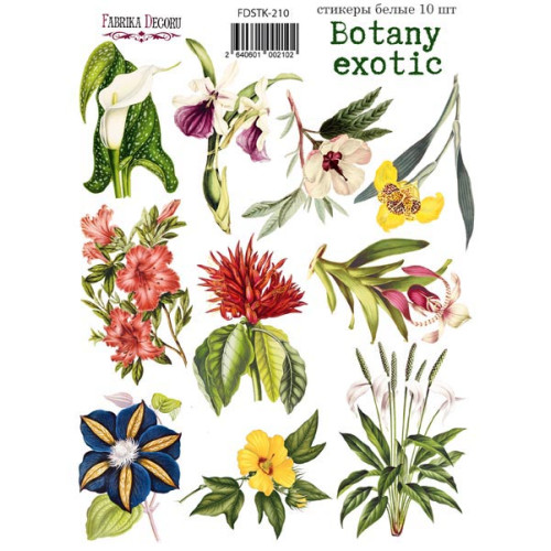 Набор наклеек (стикеров) 10 шт Botany exotic №210 Ботаническая Экзотика