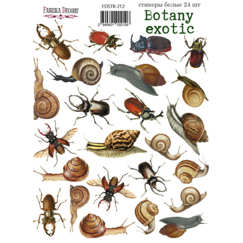 Набор наклеек (стикеров) 24 шт Botany exotic №212 Ботаническая Экзотика