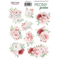Набор наклеек (стикеров) 9 шт Peony garden №213 Пионовый Сад