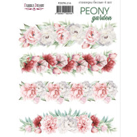 Набор наклеек (стикеров) 4 шт Peony garden №216 Пионовый Сад