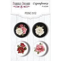 Скрапфишки набор 4шт Peony passion №512