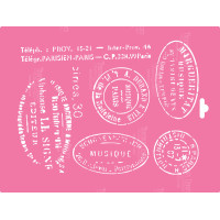 Трафарет многоразовый XL (30х21 см), Почтовые штемпели №087