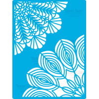 Трафарет многоразовый 15x20 см Перья павлина №402