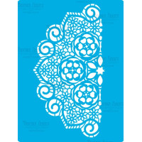 Трафарет многоразовый 15x20 см Вязаная салфетка №407