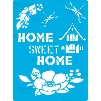 Трафарет многоразовый 15x20 см Sweet home №409