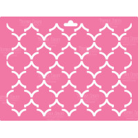 Трафарет многоразовый XL (30х21 см), Марокканская решетка №117