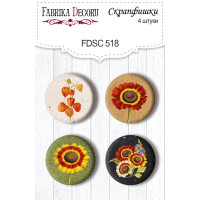 Скрапфішки набір 4шт Autumn botanical diary №518