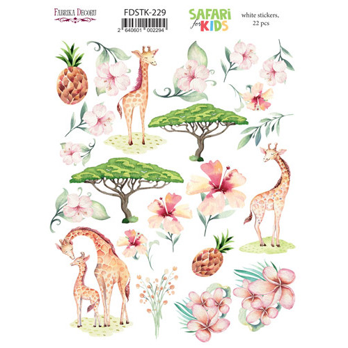 Набор наклеек (стикеров) 22 шт Safari for kids №229 Сафари для Детей