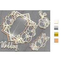 Заготівля мега шейкера Орхідеї у квадратній рамці Молочний