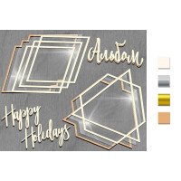 Заготівля мега шейкера Фігурні рамки №2 - 2 шт Золото