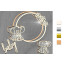 Заготівля мега шейкера Кругла дитяча рамка зі слоником та квітами Золото