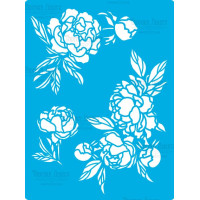 Трафарет многоразовый 15x20 см Peony passion №418