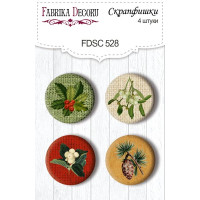 Скрапфишки набор 4шт Winter botanical diary №528