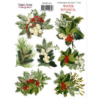 Набір наклейок (стікерів) 7 шт Winter botanical diary №234 Зимовий Ботанічний Щоденник