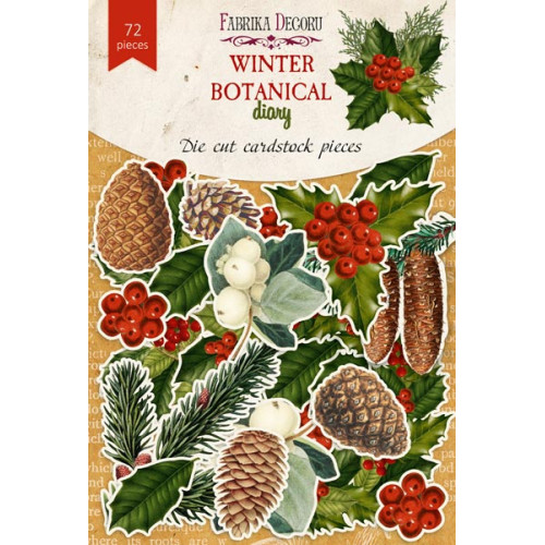 Набор высечек коллекция Winter botanical diary 72 шт