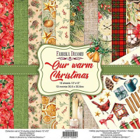 Набір скраппаперу Наше тепле Різдво Our warm Christmas 30,5x30,5 см, 10 листів