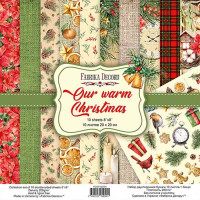 Набор скрапбумаги Наше теплое Рождество Our warm Christmas 20x20 см, 10 листов