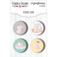 Скрапфишки набор 4шт My cute Baby elephant girl №539