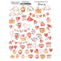 Набор наклеек (стикеров) 55 шт Love is №240 Любовь Это