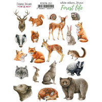 Набор наклеек (стикеров) 20 шт Forest life №251 Жизнь в Лесу