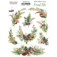 Набір наклейок (стікерів) 9 шт Forest life №252 Життя у Лісі