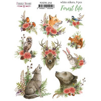 Набір наклейок (стікерів) 9 шт Forest life №254 Життя у Лісі