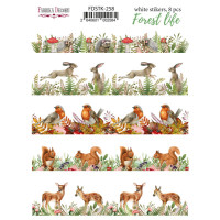 Набор наклеек (стикеров) 8 шт Forest life №258 Жизнь в Лесу