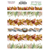 Набір наклейок (стікерів) 6 шт Forest life №261 Життя у Лісі