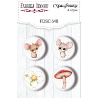 Скрапфішки набір 4шт Happy mouse day №548