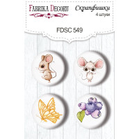 Скрапфишки набор 4шт Happy mouse day №549