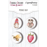 Скрапфішки набір 4шт Happy mouse day №551