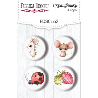 Скрапфішки набір 4шт Happy mouse day №552